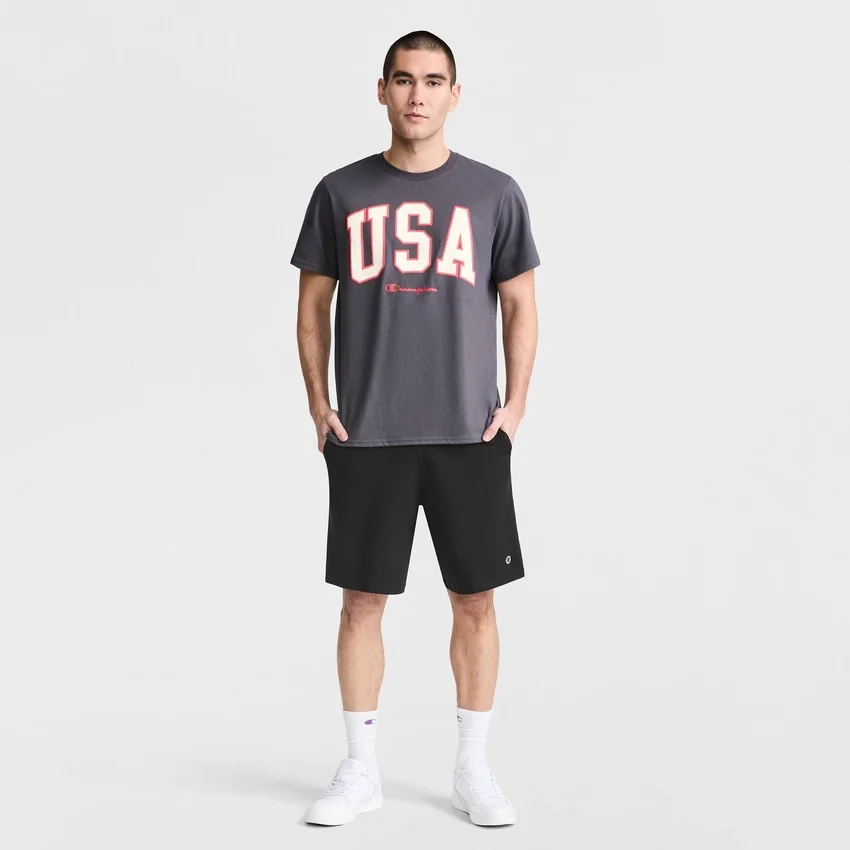 9" lette loungeshorts med C Logo-patch