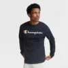 Klassisk grafisk langærmet T-shirt, Script Logo