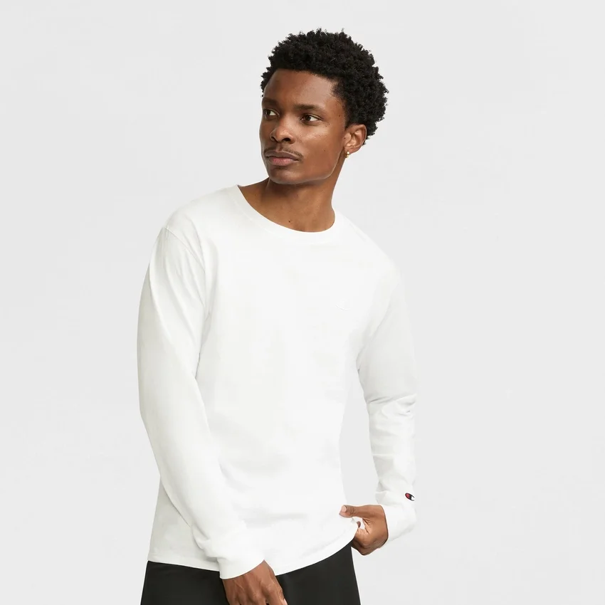 Klassisk langærmet T-shirt, broderet C Logo