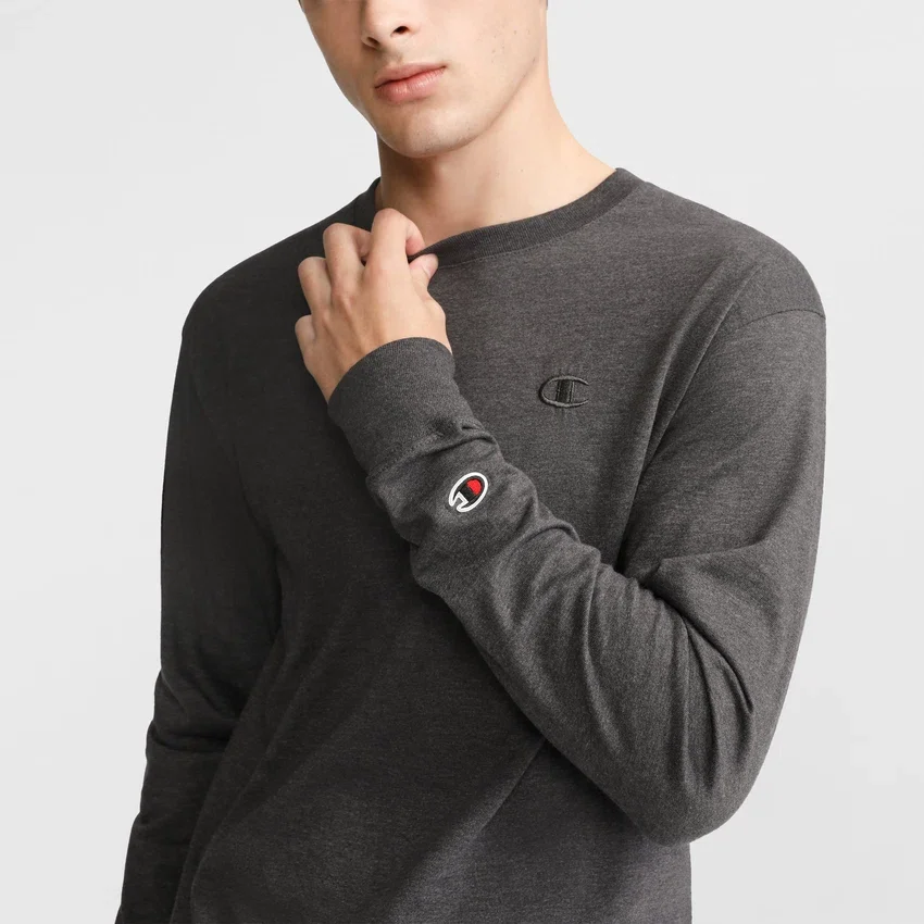 Klassisk langærmet T-shirt, broderet C Logo