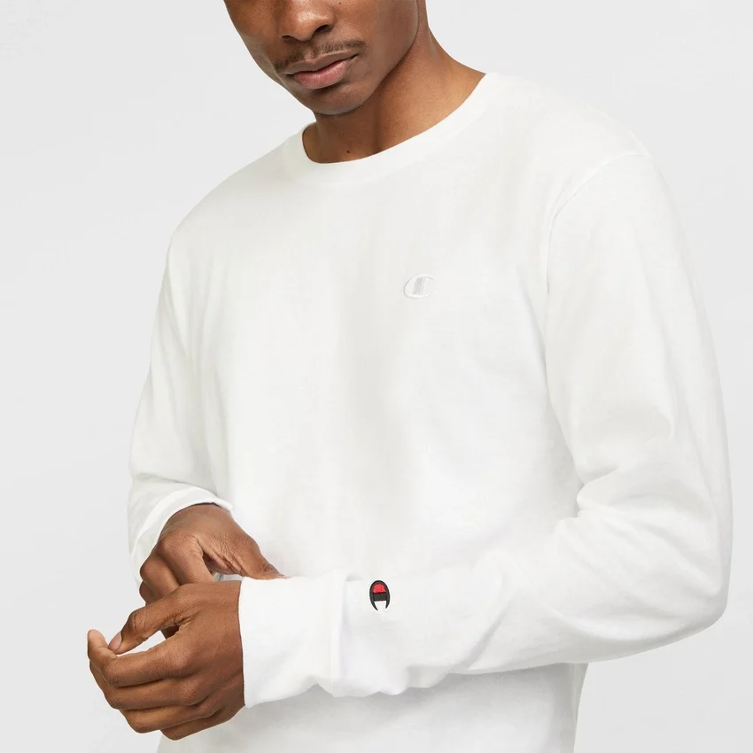 Klassisk langærmet T-shirt, broderet C Logo