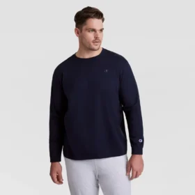 Klassisk langærmet T-shirt, broderet C Logo – Big & Tall