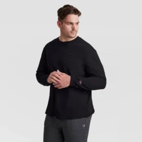 Klassisk langærmet T-shirt, broderet C Logo – Big & Tall