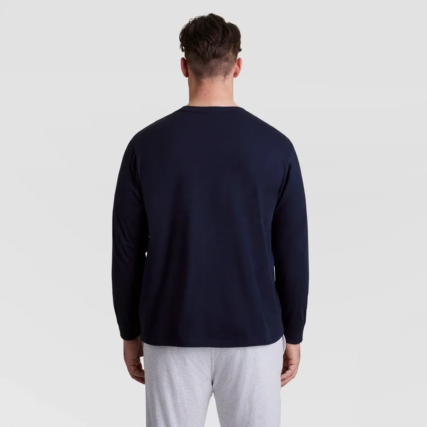 Klassisk langærmet T-shirt, broderet C Logo – Big & Tall