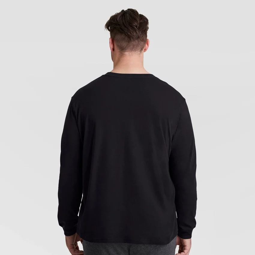 Klassisk langærmet T-shirt, broderet C Logo – Big & Tall