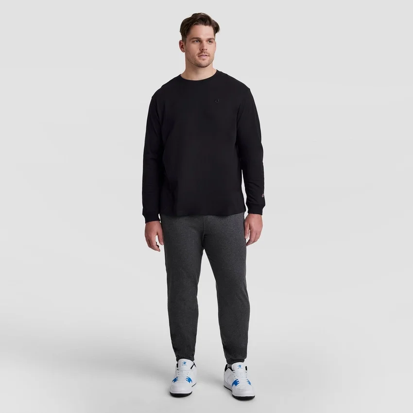 Klassisk langærmet T-shirt, broderet C Logo – Big & Tall