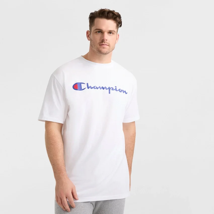 Klassisk T-shirt med grafisk motiv, Script Logo – Big & Tall
