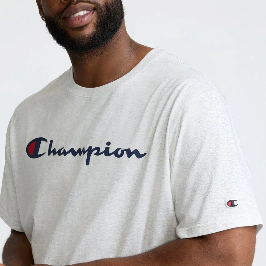 Klassisk T-shirt med grafisk motiv, Script Logo – Big & Tall
