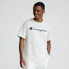 Klassisk T-shirt med grafisk print, Script Logo