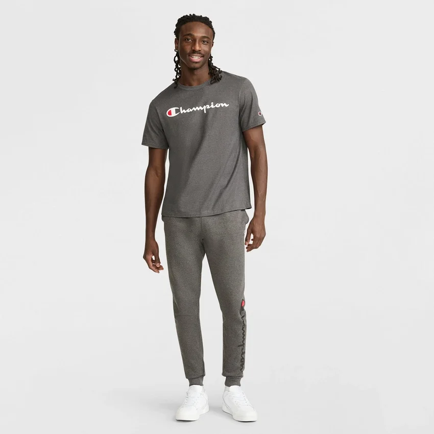 Klassisk T-shirt med grafisk print, Script Logo