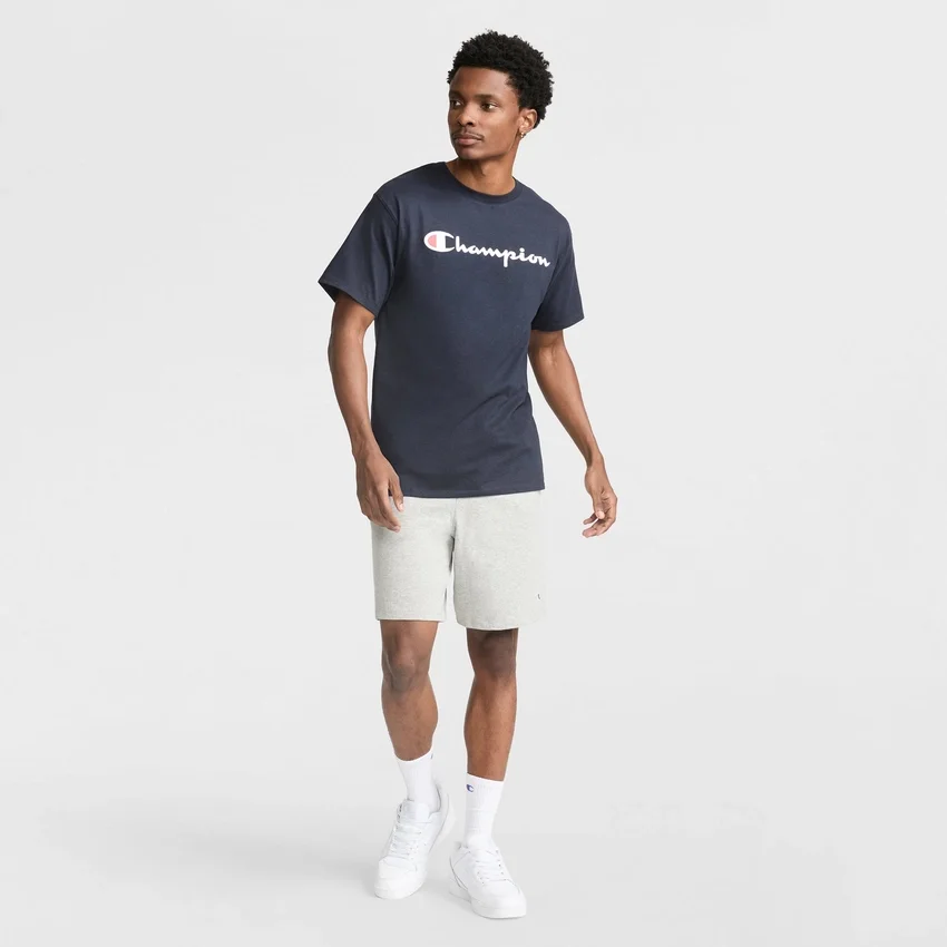 Klassisk T-shirt med grafisk print, Script Logo