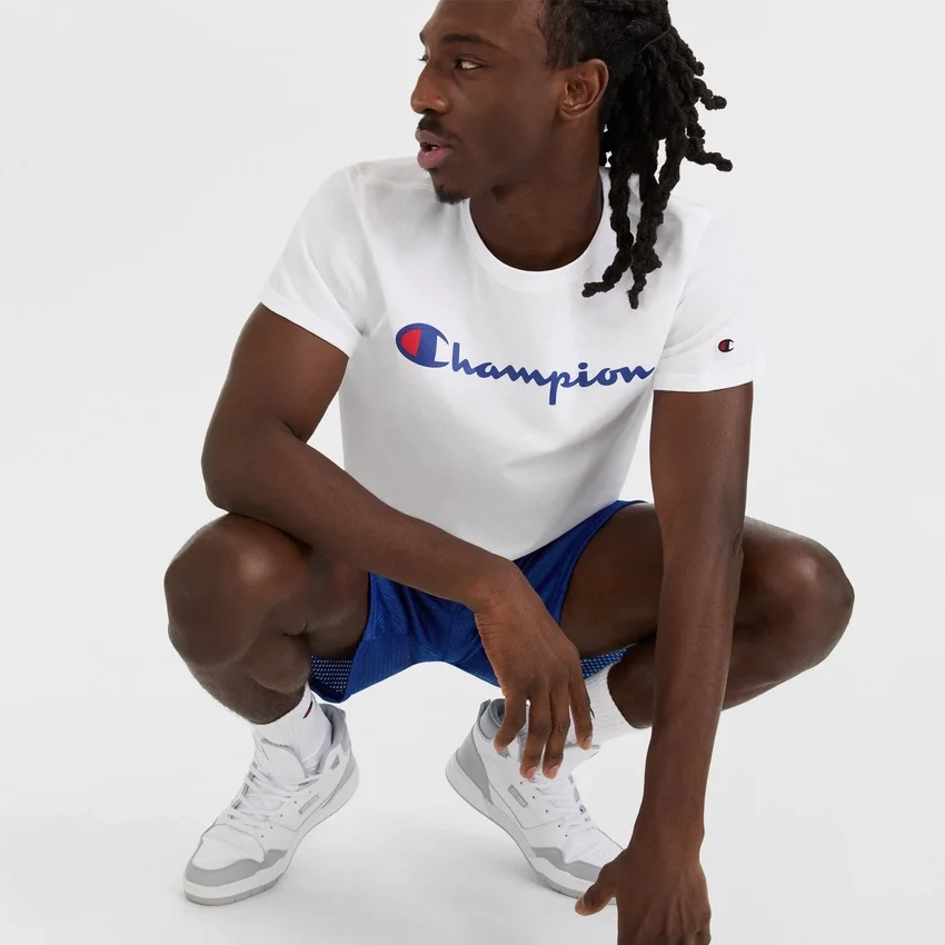 Klassisk T-shirt med grafisk print, Script Logo
