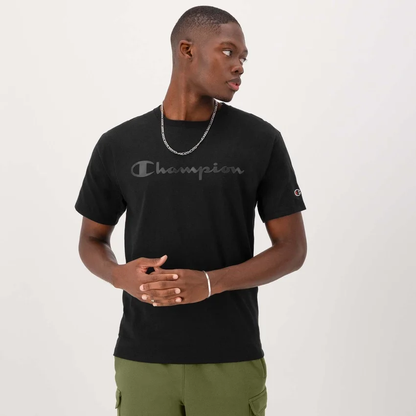 Klassisk T-shirt med grafisk print, ton-i-ton-Script Logo