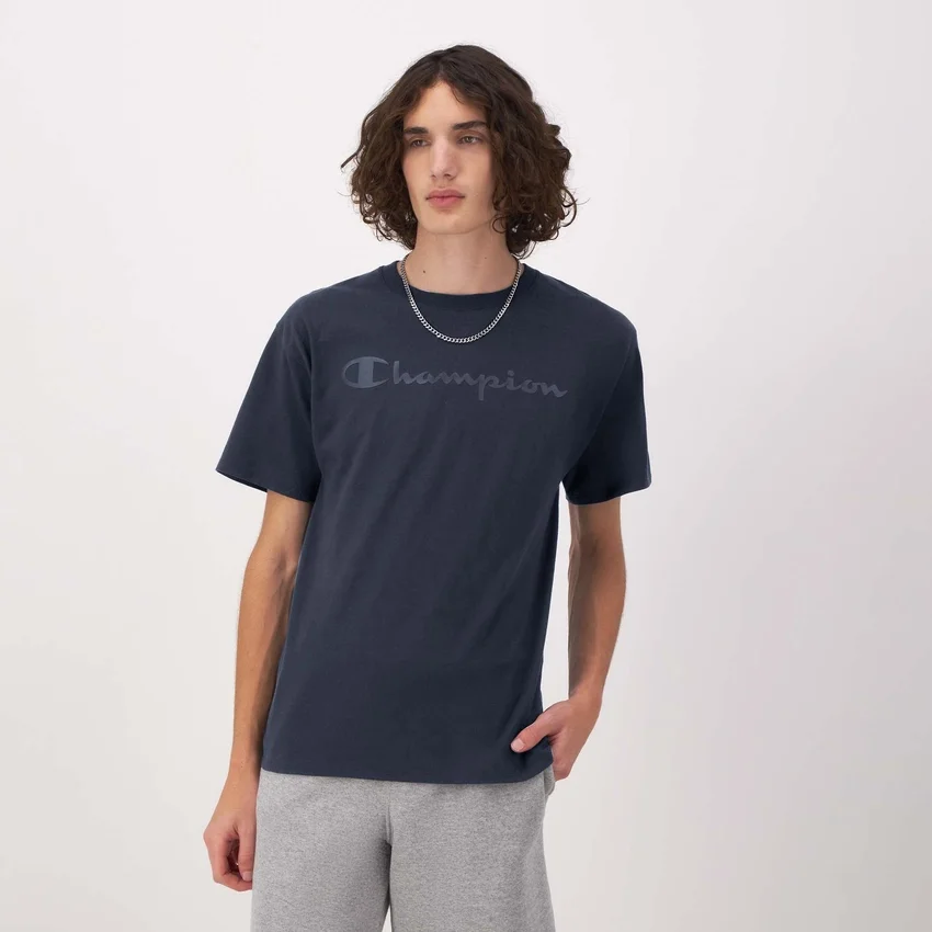 Klassisk T-shirt med grafisk print, ton-i-ton-Script Logo