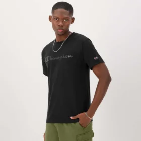 Klassisk T-shirt med grafisk print, ton-i-ton-Script Logo