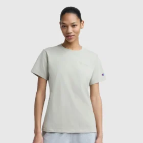 Klassisk T-shirt, ton-i-ton-skrift på venstre bryst