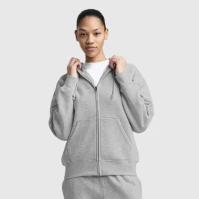 Powerblend Fleece-hættetrøje med lynlås, C Logo