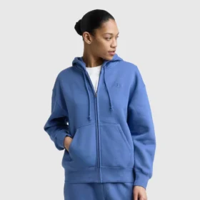 Powerblend Fleece-hættetrøje med lynlås, C Logo