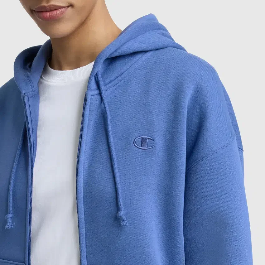 Powerblend Fleece-hættetrøje med lynlås, C Logo