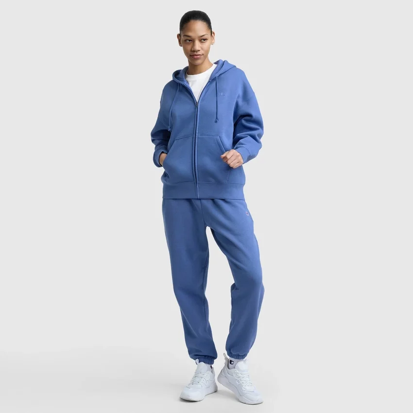 Powerblend Fleece-hættetrøje med lynlås, C Logo