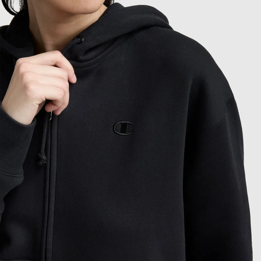 Powerblend Fleece-hættetrøje med lynlås, C Logo