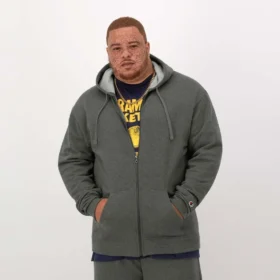 Powerblend-hættetrøje med fuld lynlås, C Logo – Big & Tall
