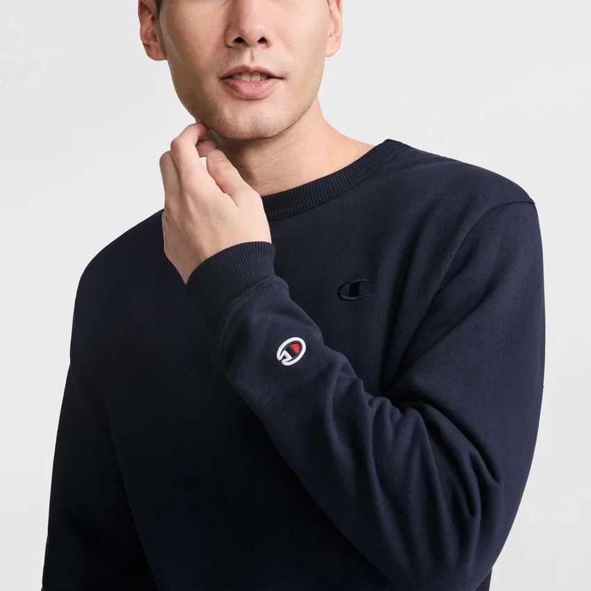 Powerblend-sweatshirt med rund hals, C Logo