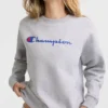 Powerblend-sweatshirt med rund hals og Script Logo