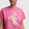 T-shirt med malet buket-motiv, C Logo