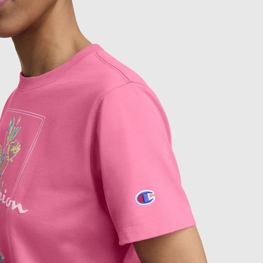 T-shirt med malet buket-motiv, C Logo